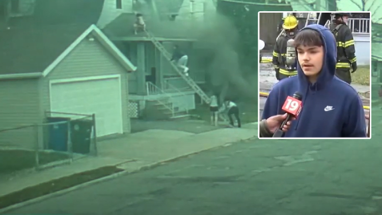 teen saves family from house fire