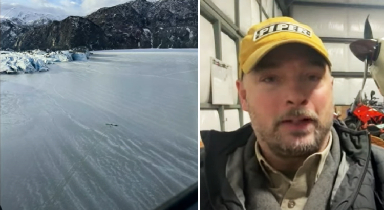 alaska icy lake plane crash rescue