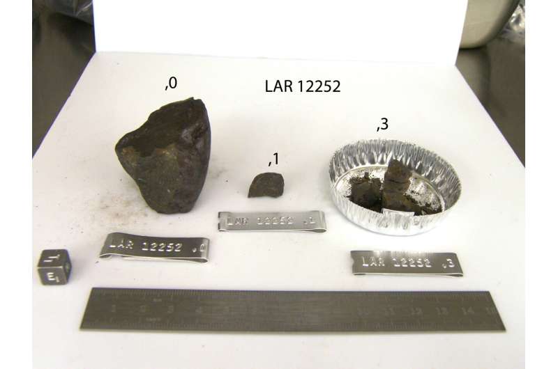 Lab photo of sample LAR 12252. Credit: NASA. Scientists find evidence that overturns theories of the origin of water on Earth