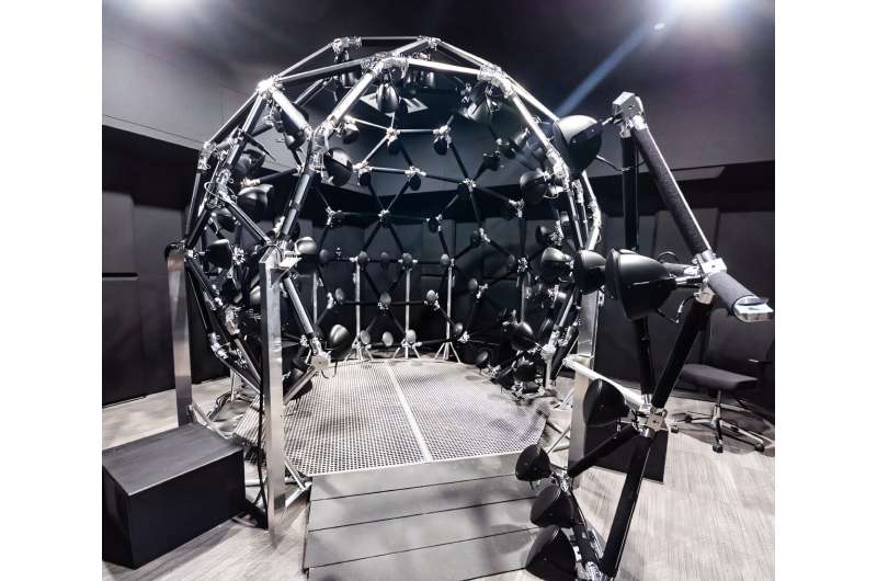 The AudioDome, a loudspeaker that can reproduce an entire surrounding acoustic field as if the listener is immersed in a real-life soundscape. Credit: sonible GmbH, Graz, Austria Simulate sound in 3D at a finer scale than humans can perceive