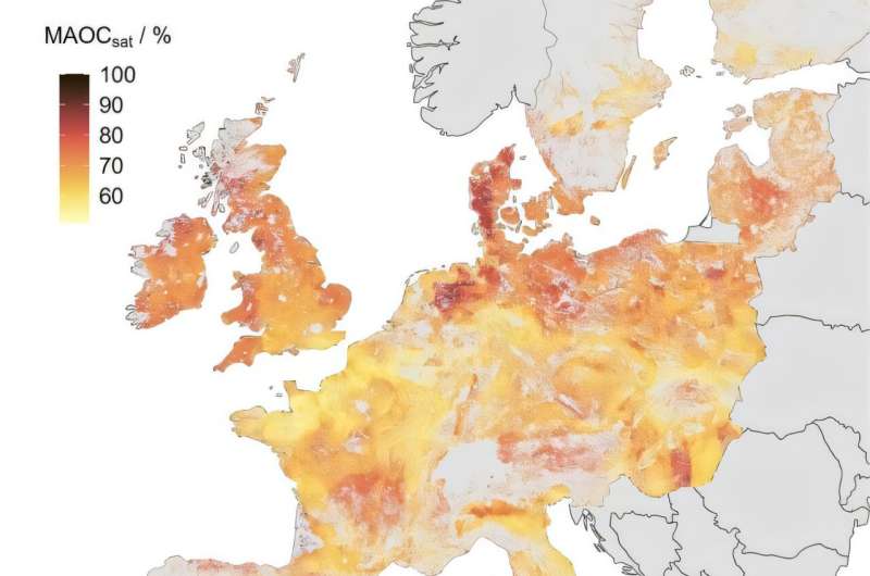 Credit: European Commission Soil organic carbon is at risk in a large part of European agricultural land