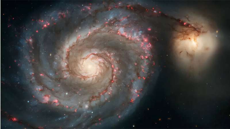 The Whirlpool Galaxy, M51, is a spiral galaxy located 31 million light-years away. Credit: NASA The universe could be spinning