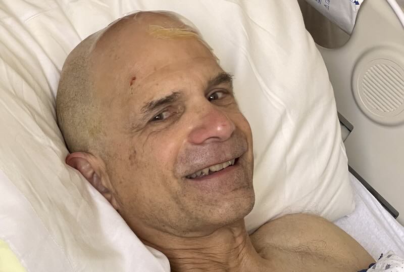 Rand Laycock after surgery