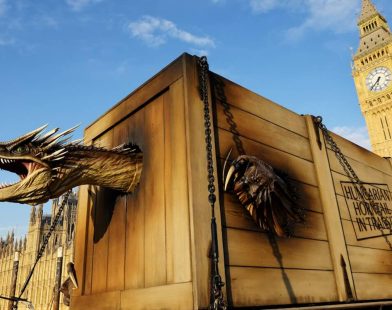Magical Mayhem: Enchanted Harry Potter Dragon Roars into London, Leaving Citizens Spellbound (WATCH)