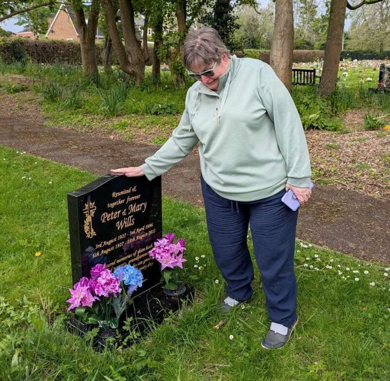 Geraldine visiting Mary’s grave for first time