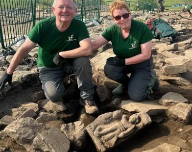 Ancient Secrets Revealed: Amateur Archaeologists Discover Winged Goddess at Hadrian’s Wall, Uniting Past and Present