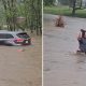 Heroic Leap: Watch as a Brave Man Rescues Two Women from Raging Floodwaters in a Daring Act of Courage