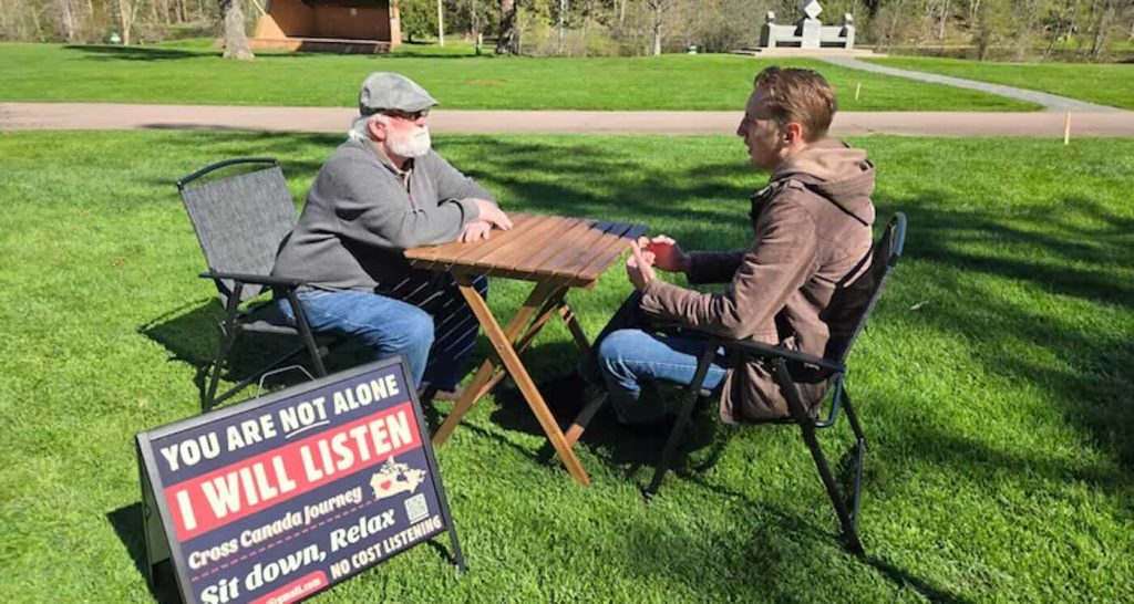 Meet the Man Who's All Ears: Free Conversations Await in Your Town!
