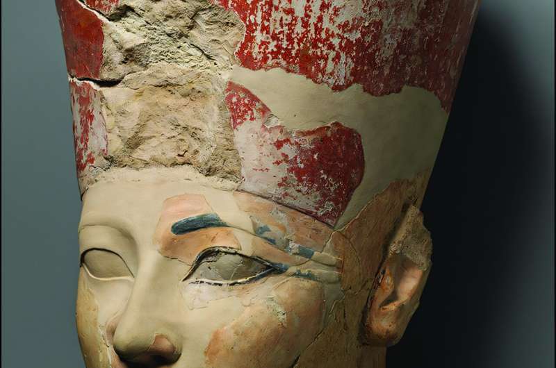 The head from an Osiride statue (MMA 31.3.153), partially restored with plaster_ 478mm (h) × 381mm (w) × 473cm (d). Credit: The Metropolitan Museum of Art Reconstructing the shattered visage of Queen Hatshepsut