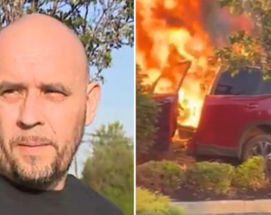 Unseen Valor: Brave Bystander Rescues Driver from Fiery Inferno Just Seconds Before Catastrophe