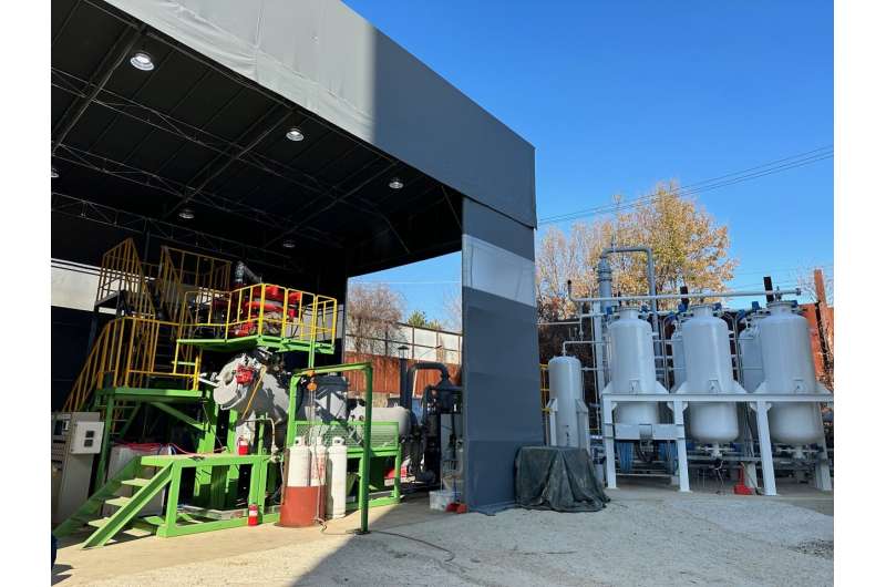 Yongin Pilot Plant Used for Experimental Validation of Research Results. Credit: KIER Hard-to-recycle thermoset waste plastics reborn as hydrogen