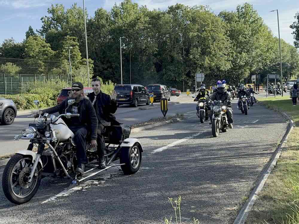 Bikers supporting Josh Duff