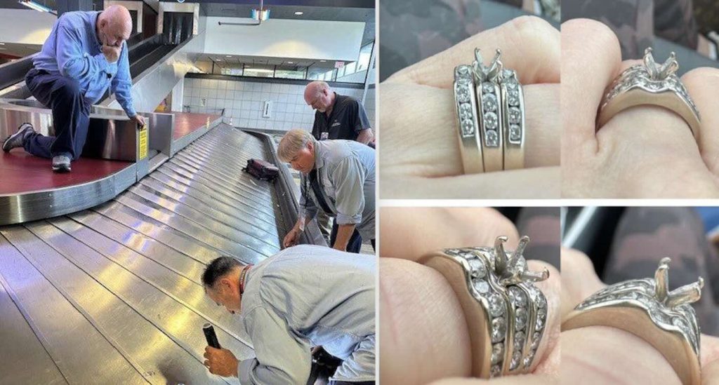 Diamond Drama at the Airport: How Heroes in Uniform Rescued a Heartfelt Love Story After a Precious Ring Went Missing