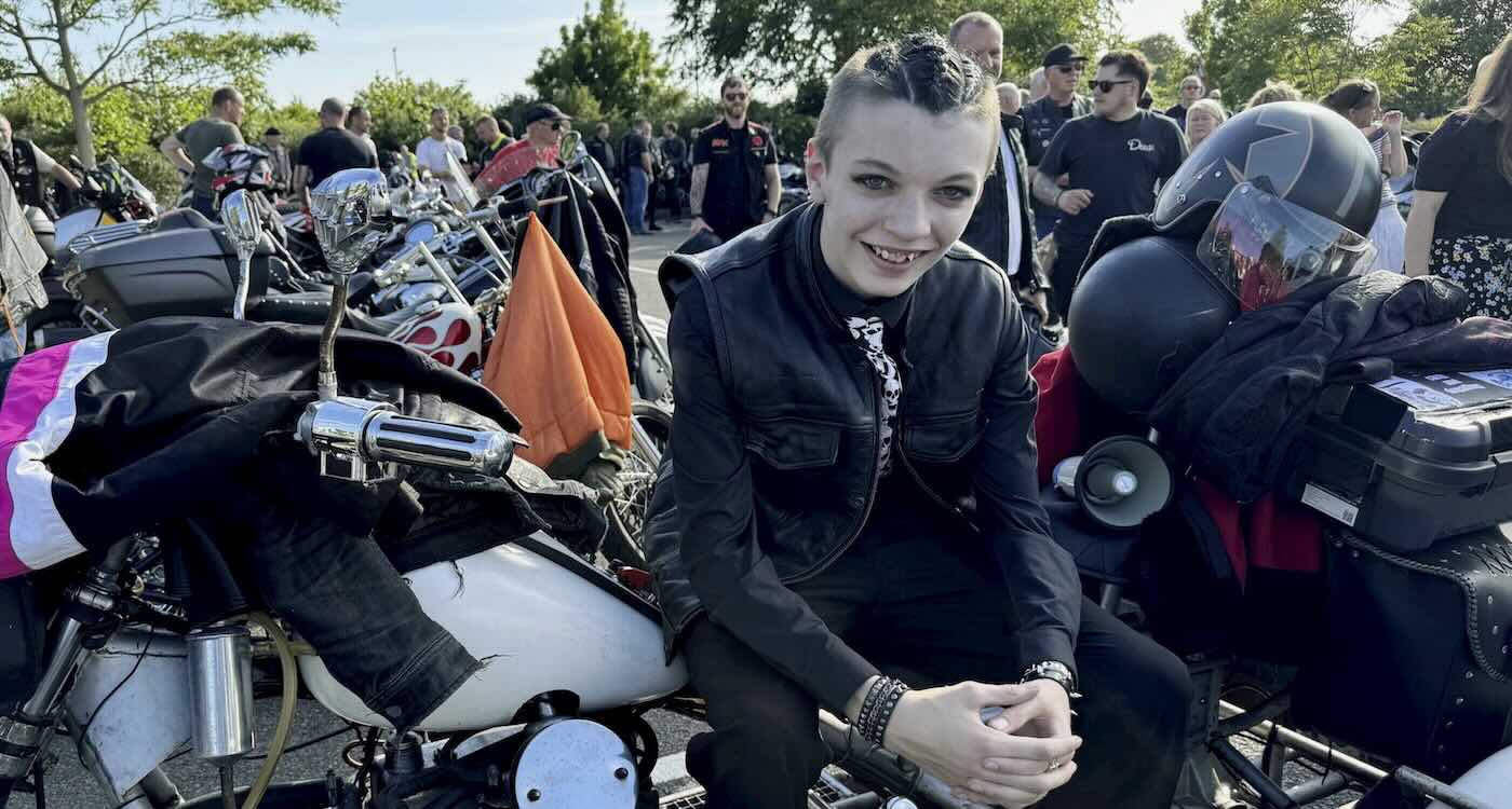 Josh Duff escorted by bikers