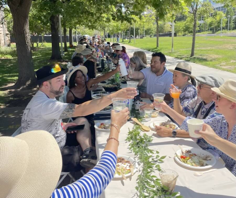 Toast at Mile Long Table