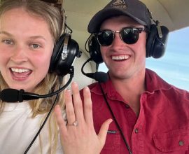 Amidst Fields of Gold: Farmer’s Heartfelt Proposal Soars Over Stunning Canola Canvas