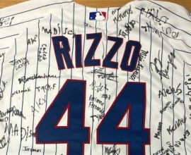 Anthony Rizzo's Heartfelt Farewell: Retiring with a Jersey of Hope, Signed by Cancer Warriors