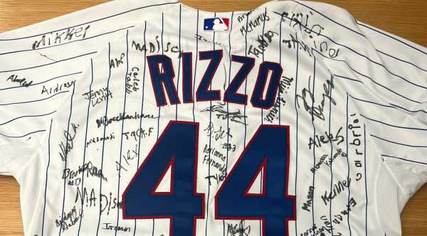 Anthony Rizzo's Heartfelt Farewell: Retiring with a Jersey of Hope, Signed by Cancer Warriors