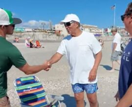 Bravery in the Waves: Beachgoer Risks Life to Rescue Young Woman from Treacherous Rip Current at Jersey Shore
