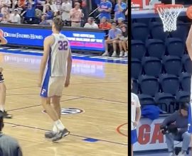 Meet the Towering 7’9” French Canadian Phenomenon: College Basketball’s Record-Breaker Who Defies Gravity—Dunking Without a Leap!